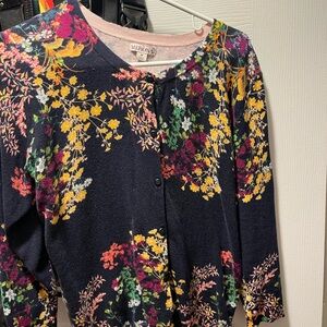 Merona Navy Floral Knit Top